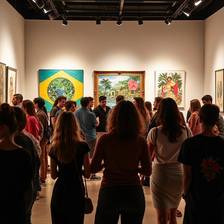 Embaixada promovendo a cultura brasileira com evento cultural.