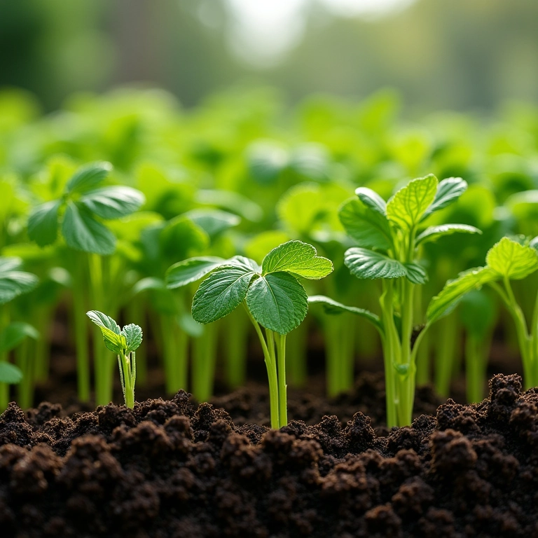 Embalagem de substrato Forth Jardim com mudas de temperos.
