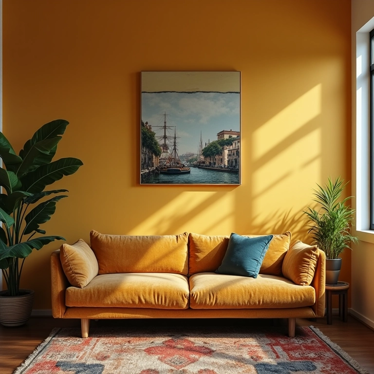 Empreendedor alugando um estúdio doméstico lindamente decorado em estilo brasileiro.