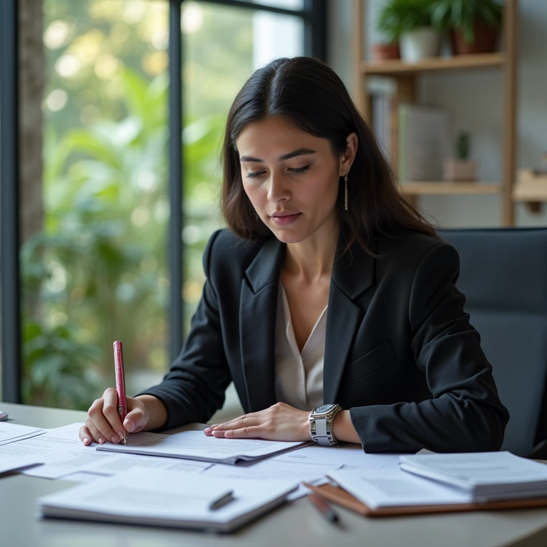 Empresária brasileira pensando se pode manter o mesmo nome fantasia ao transformar MEI em ME.