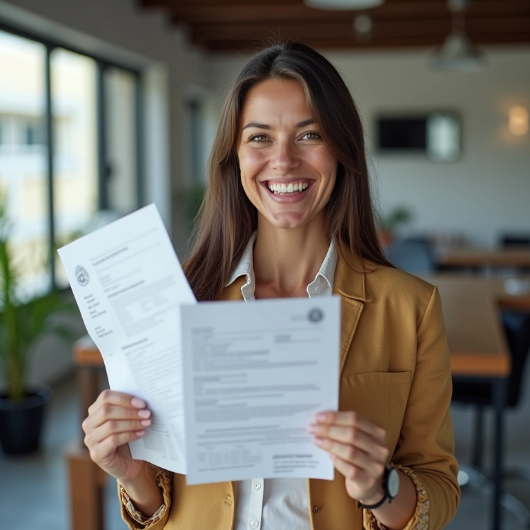 Empresária comemora benefícios do Simples Nacional.