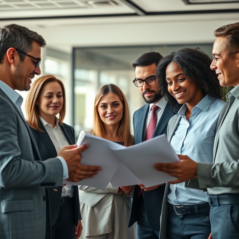 Equipe analisando documentos legais, focando na proteção contra riscos.