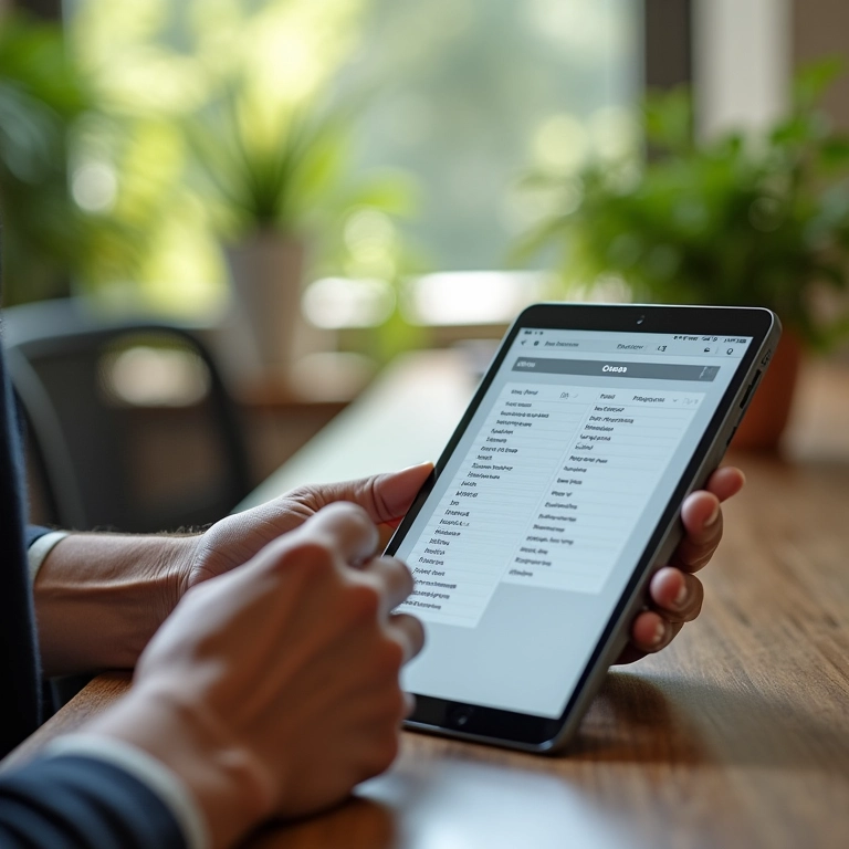 Escolha das atividades (CNAEs) para digitador MEI em tablet.