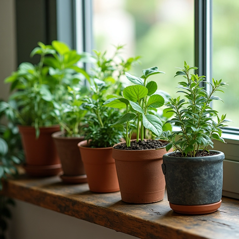 Escolha vasos adequados para jardim vertical pequeno.