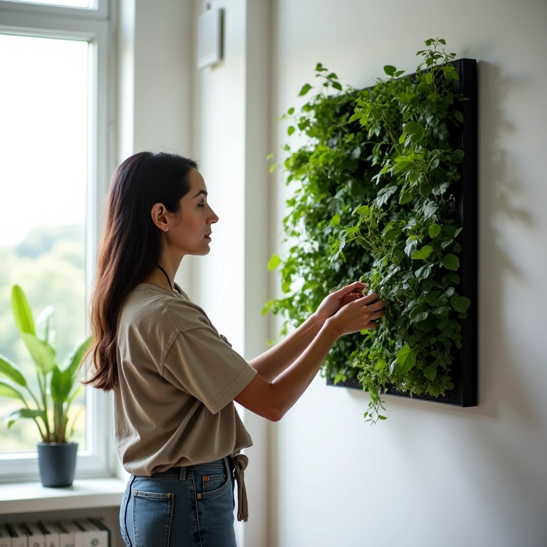 Escolhendo o local ideal para o jardim vertical no escritório.