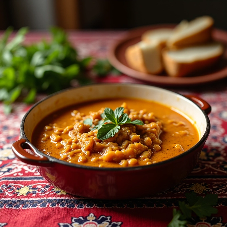 Escondidinho de milho com carne seca em travessa de cerâmica.