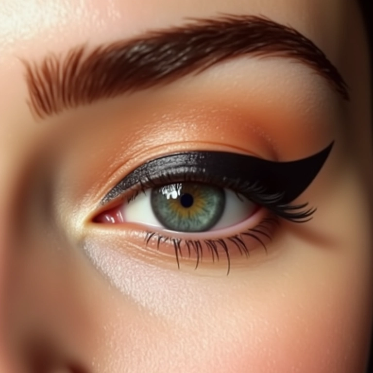 Esfumando o traço do delineador para um acabamento natural.