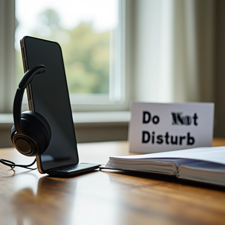 Espaço de trabalho livre de distrações.