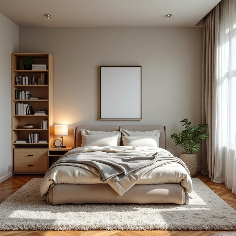 Espaços delimitados com estilo em um studio sem paredes.