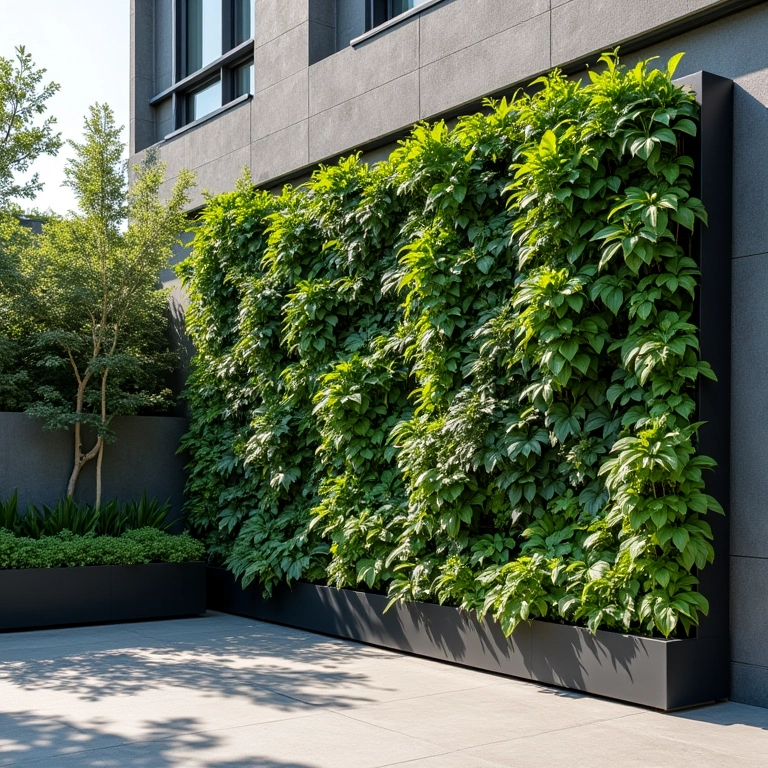 Estruturas de suporte para jardim vertical.