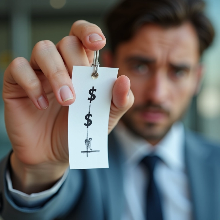 Etiqueta de preço sendo ajustada para cima com seta indicando aumento.