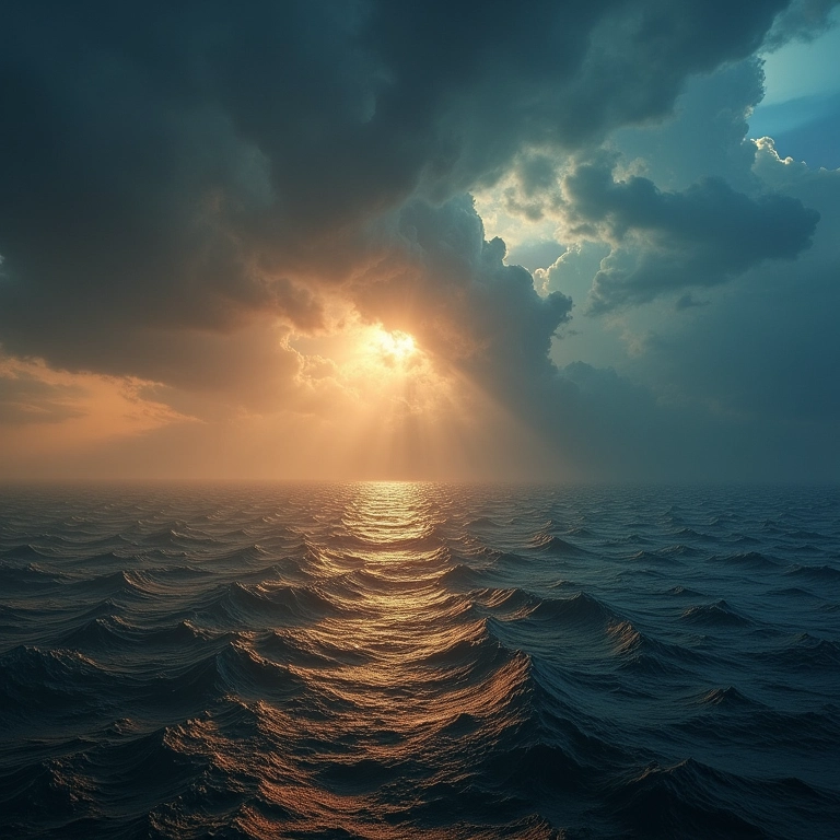 Eventos climáticos extremos: furacão, seca e inundação, representando os desastres naturais.