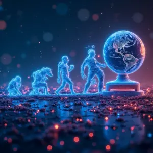 Evolução da internet, desde os primórdios até a conectividade global moderna.