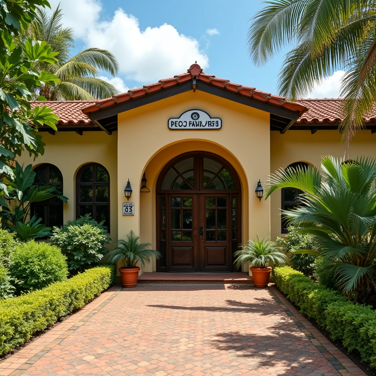 Exterior de hotel pet em localização ideal com espaço verde.