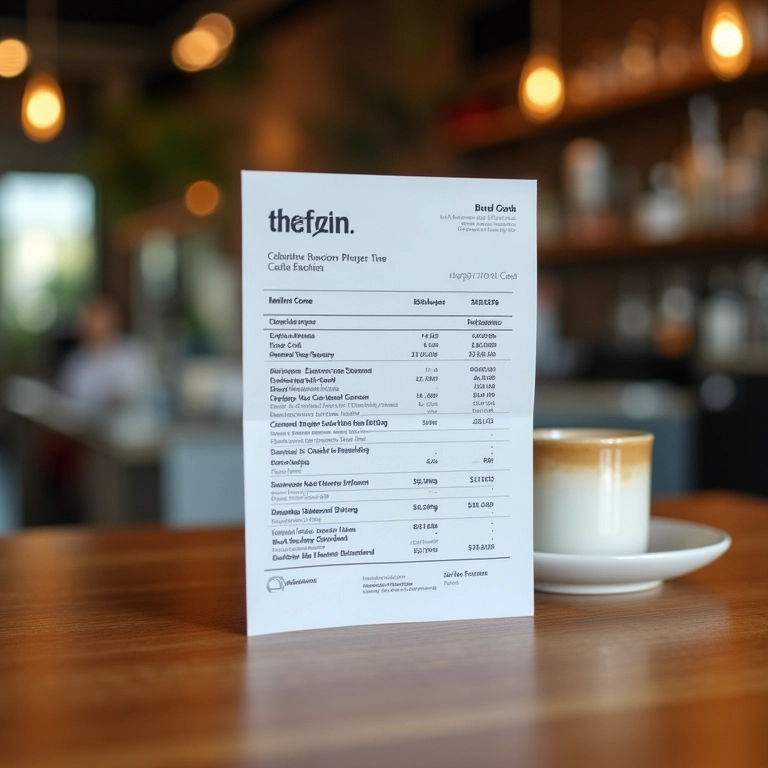 Extrato de cartão de crédito com gastos destacados em cafeteria brasileira.