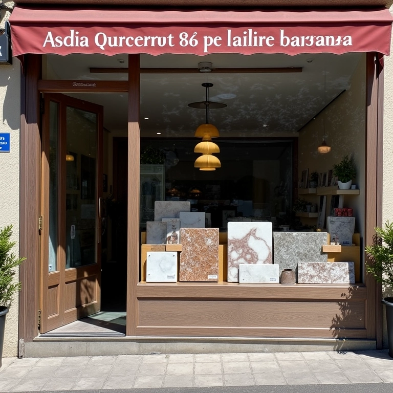 Fachada de marmoraria especializada em Silestone.