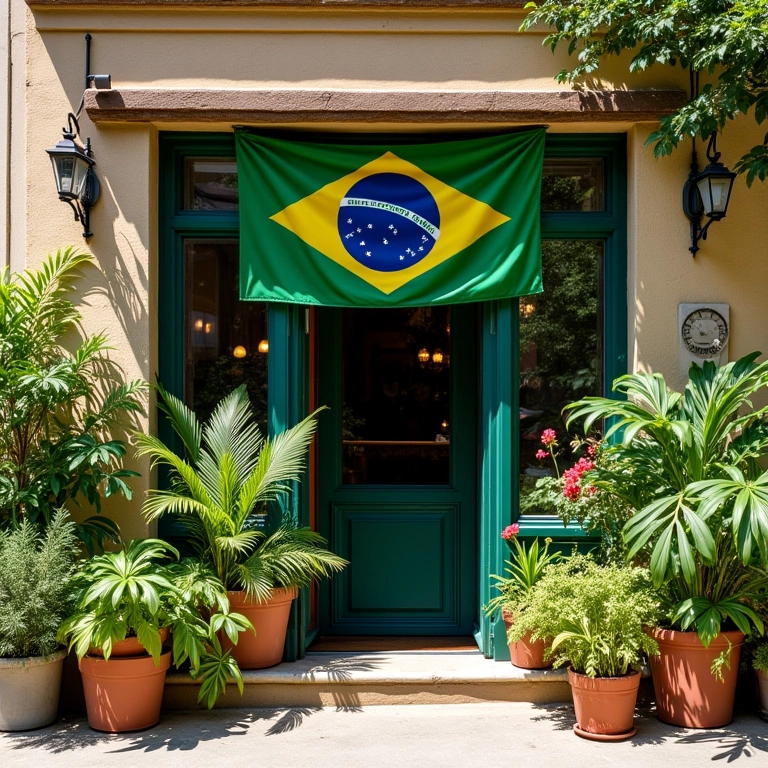 fachada de uma floricultura local