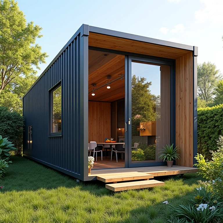 Casa de Container: Quanto Custa e Quais as Vantagens? Fachada moderna de casa container com design inovador e sustentável.