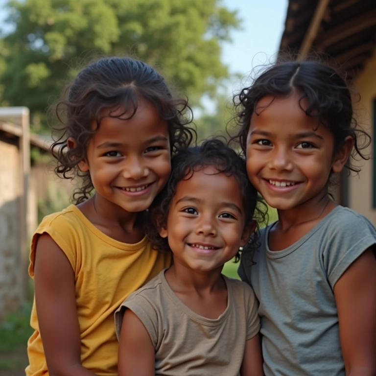 Família brasileira recebendo auxílio de programa social do governo.
