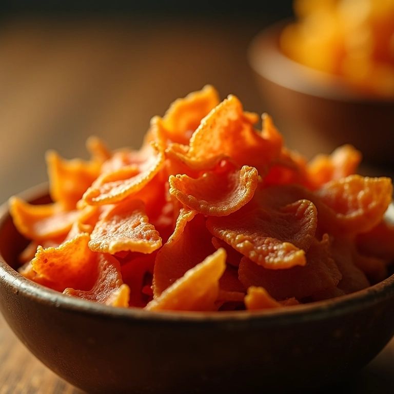 Farofa de bacon crocante em uma tigela rústica.