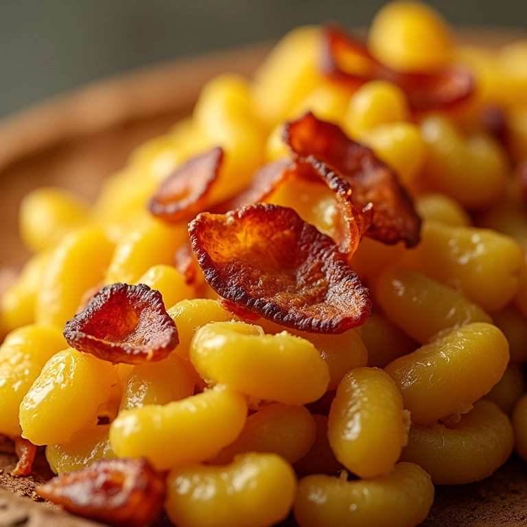 Farofa de mandioca com bacon crocante.