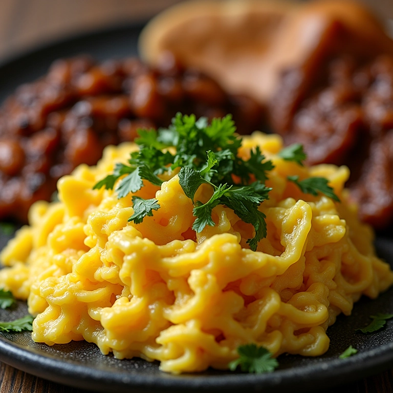 Farofa de ovos simples e deliciosa.