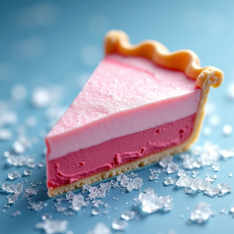 Fatia de torta de liquidificador congelada.