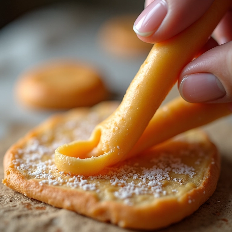 Fazendo churros sem bico de confeiteiro.