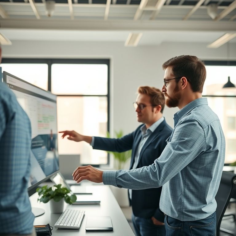 Ferramenta de gestão visual, acompanhamento do fluxo de trabalho, escritório iluminado.