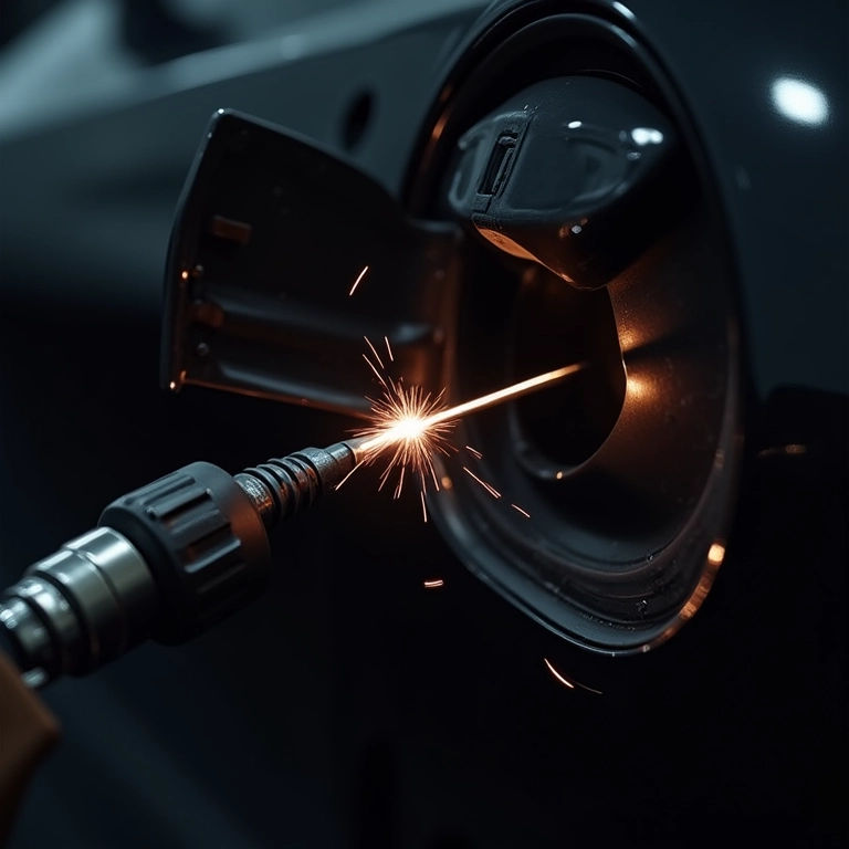 Fiação do sensor de combustível rompida ou em curto.