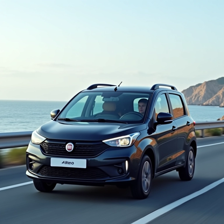 Fiat Argo 2025 dirigindo na costa brasileira.