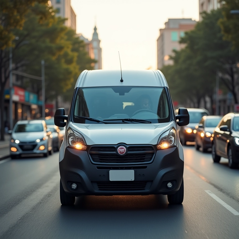 Fiat Mobi no trânsito de uma cidade brasileira, mostrando agilidade no dia a dia.