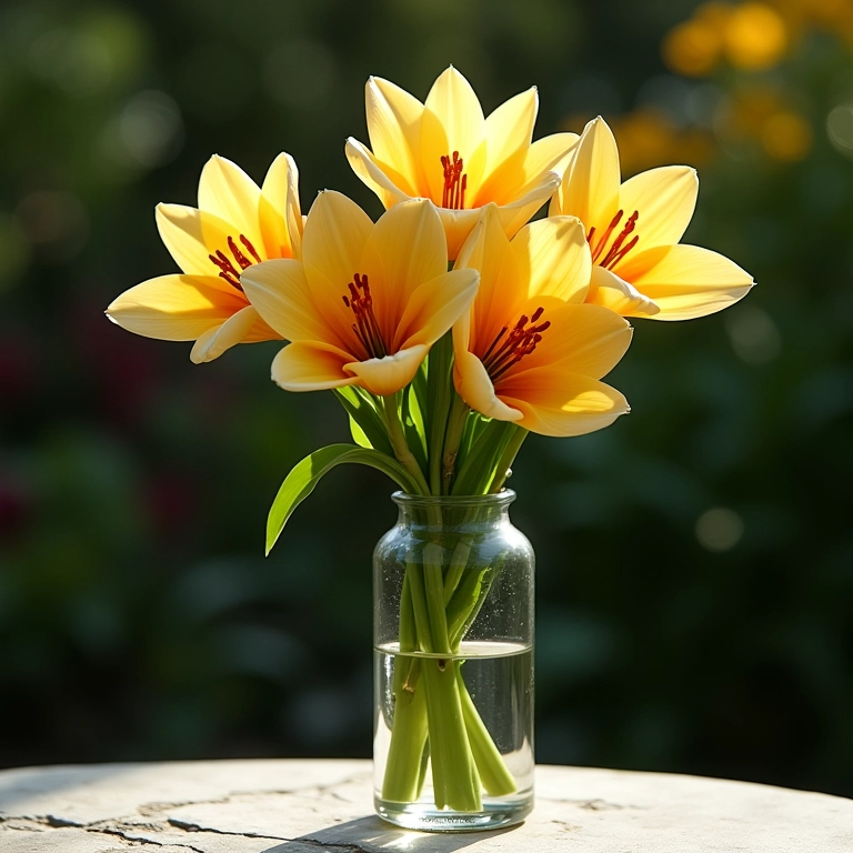 Flores Boca-de-Leão em um vaso, jardim elegante.