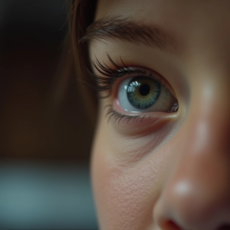 Foco no olhar atraído por um produto, simbolizando a atenção do consumidor.