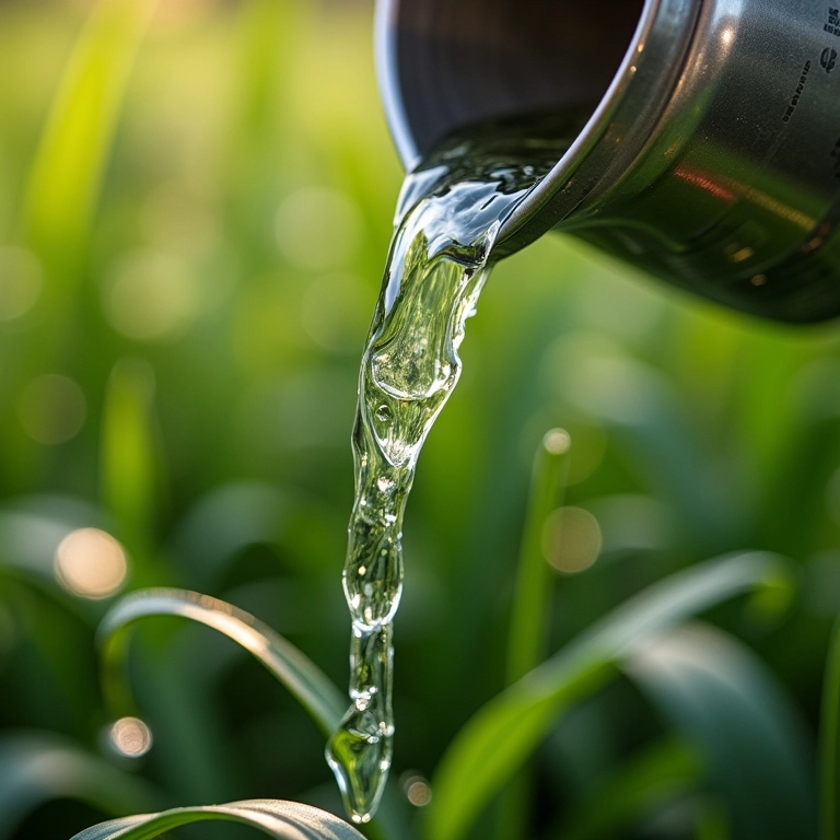Forth Jardim Concentrado sendo diluído em regador.