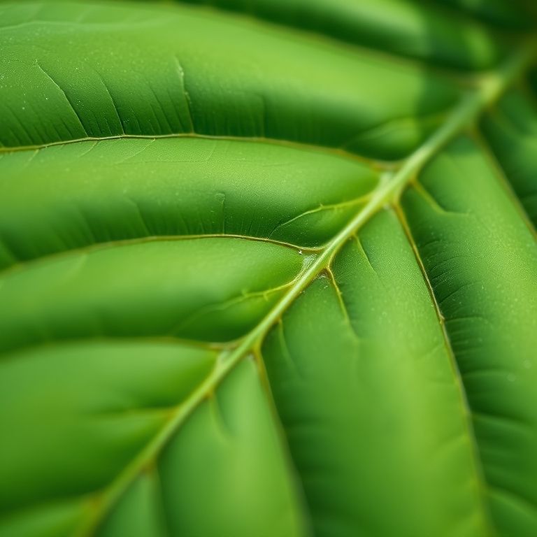 Foto macro da folha de taioba mansa, revelando sua textura aveludada.