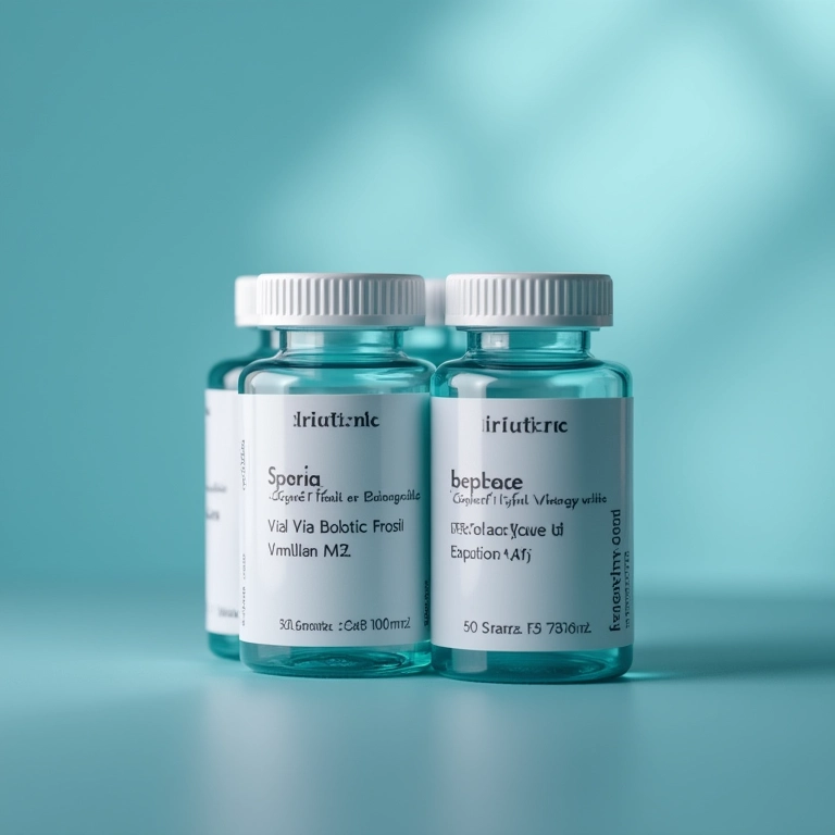 Frasco de medicamento biológico para psoríase em ambiente médico.