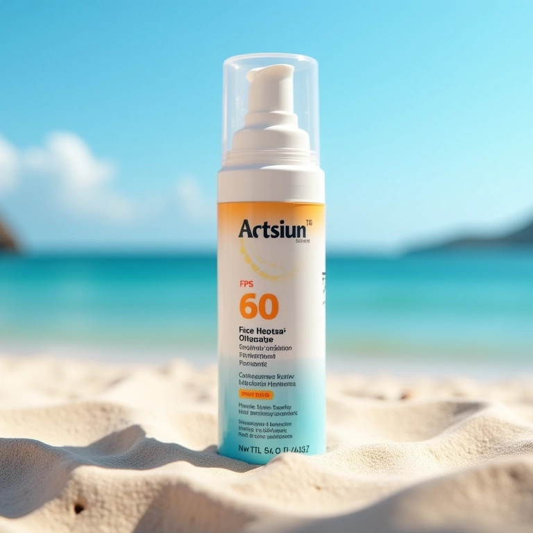 Frasco de Protetor Solar Facial Actsun Antiox FPS 60 da Dermage.