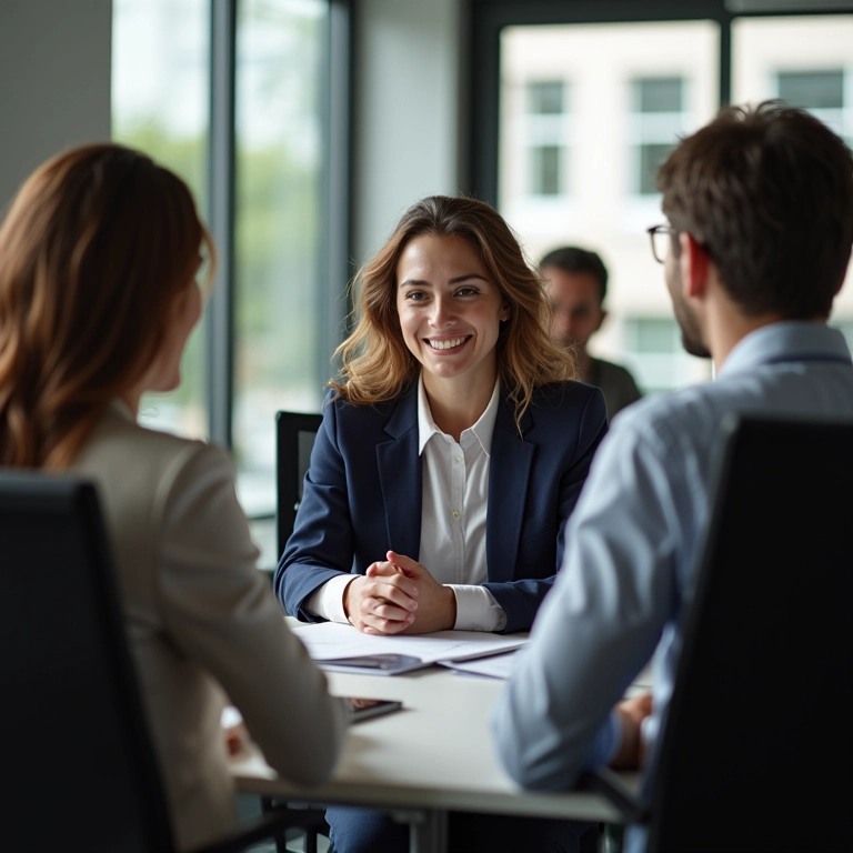 Funcionário recebendo avaliação de desempenho.