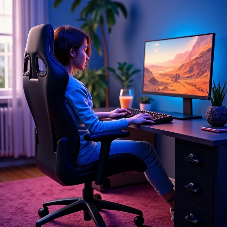 Gamer escolhendo a melhor cadeira gamer online.