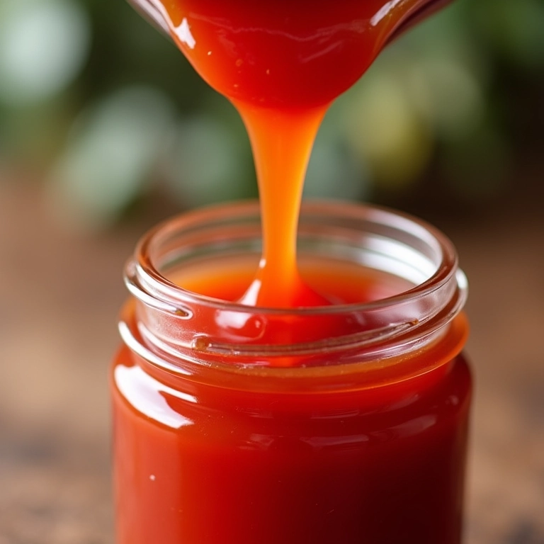 Geleia caseira muito líquida.