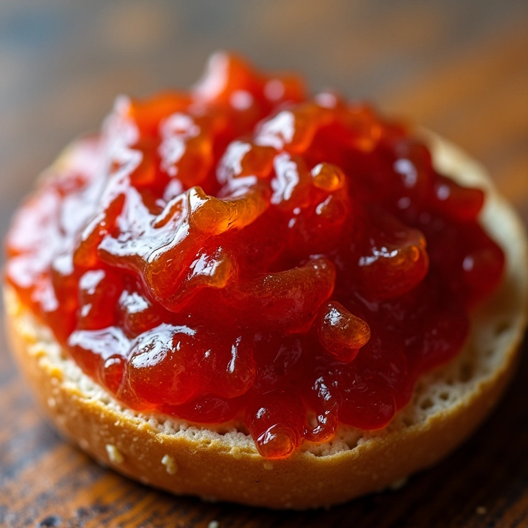 Geleia de cebola roxa caramelizada como cobertura para um hambúrguer gourmet.