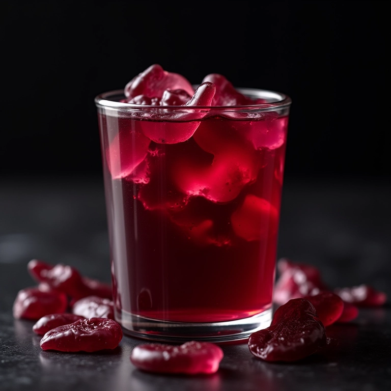 Geleia de jabuticaba com um toque de vinho tinto em copo de cristal.