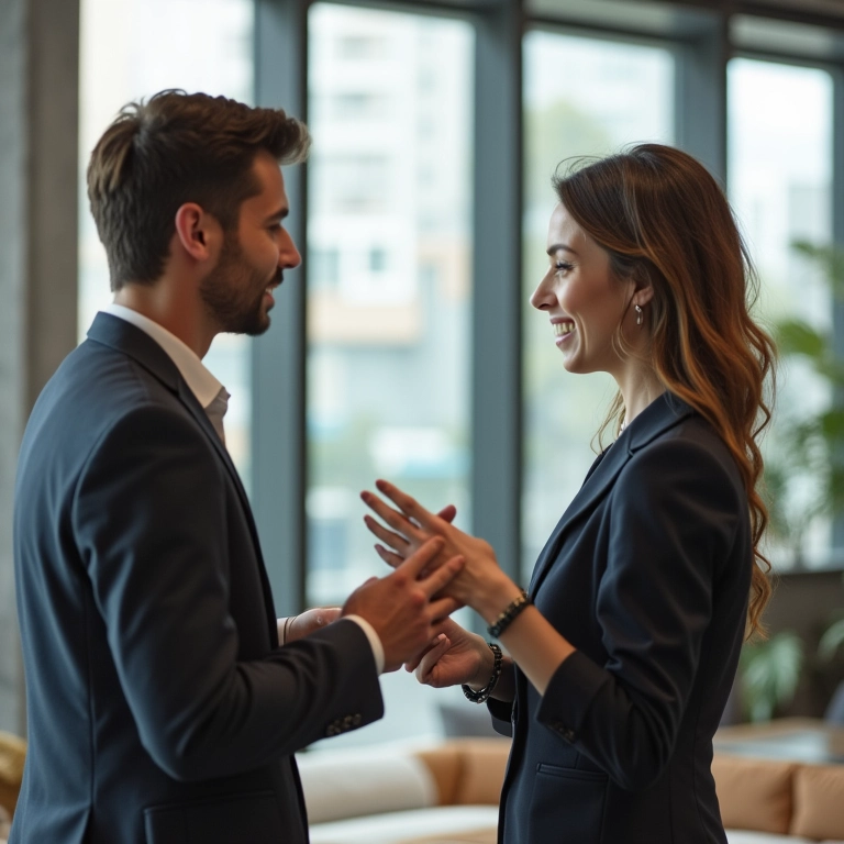 Gerente acompanhando o desenvolvimento do funcionário após feedback.