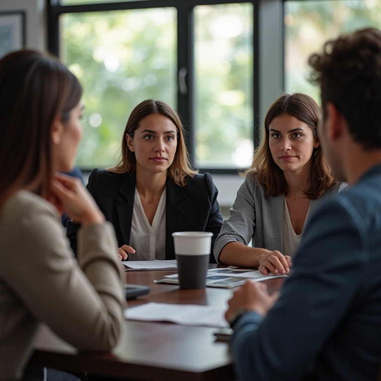 Gerente focando no comportamento, não na pessoa, durante feedback.