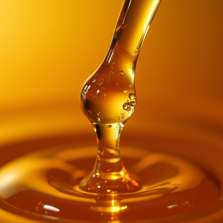 Gotas de óleo de squalano com ação antioxidante.