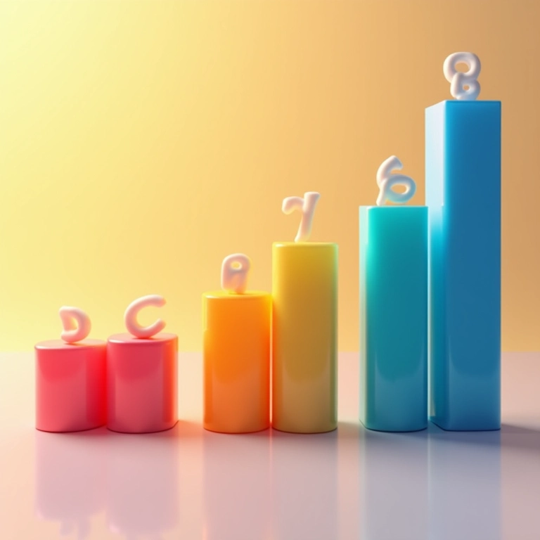 Gráfico de barras crescente representando as fases de investimento Série A, B e C.