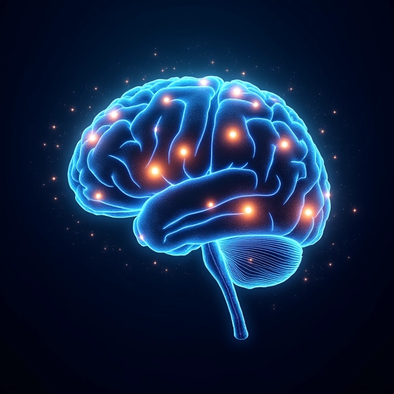 Gráfico de cérebro com logos de marcas, representando a memória do consumidor.