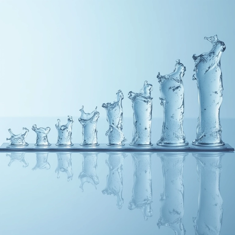 Gráfico de linha do tempo mostrando a produção de colágeno ao longo do tempo e a duração dos resultados do bioestimulador.