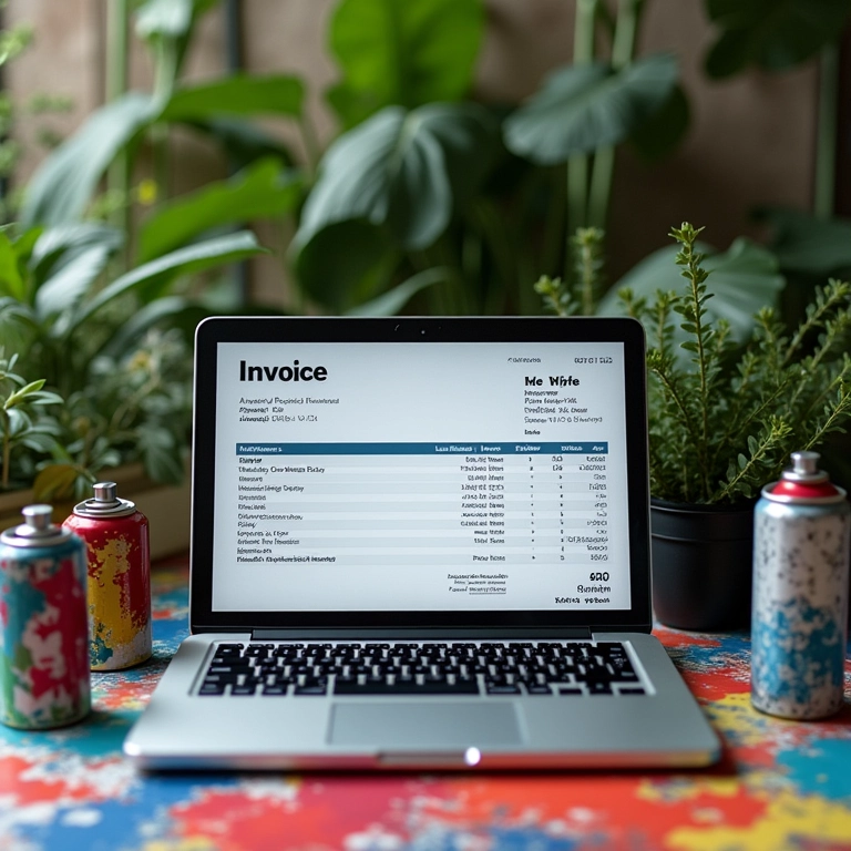 Grafiteiro emitindo nota fiscal MEI.